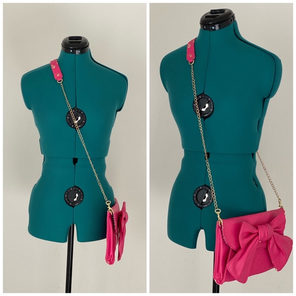 Lulus Handbags - SOLDWomen’s Hot pink big Bow LULU crossbody bag